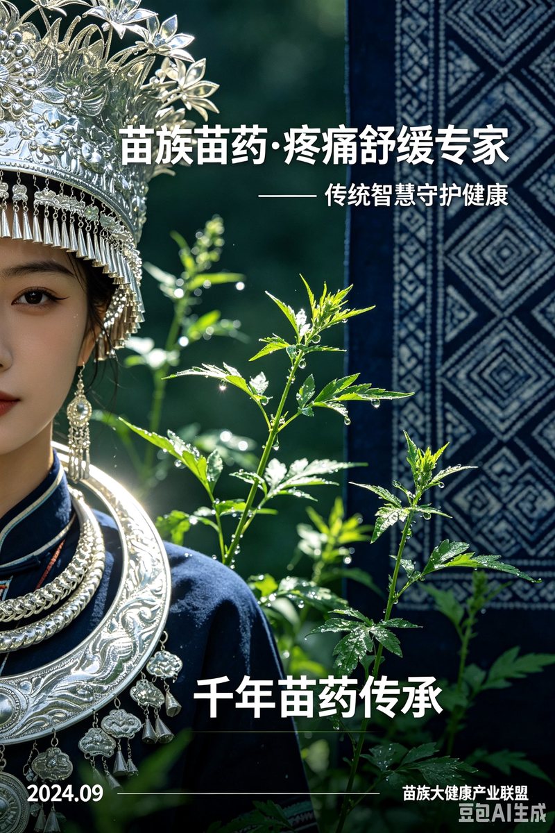 苗家草本文化主题海报